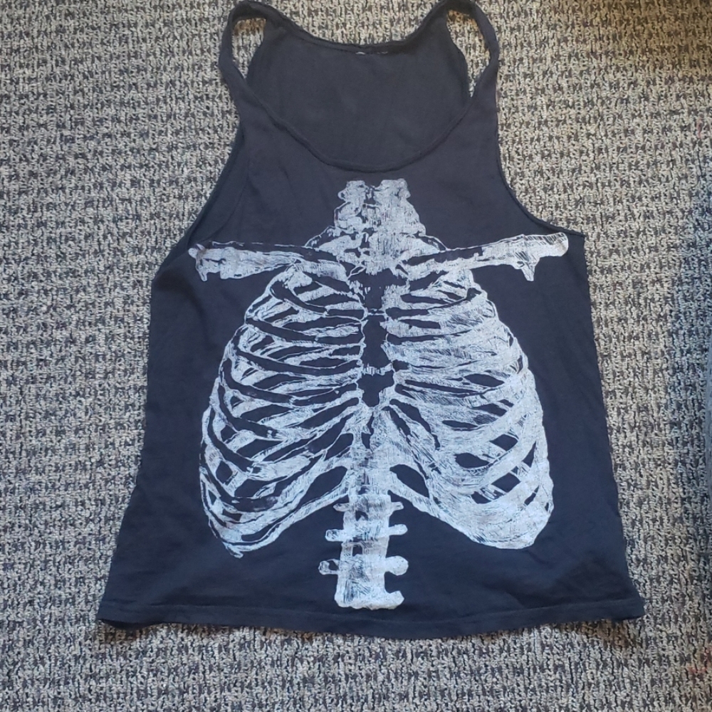 Goth ribcage tank top
